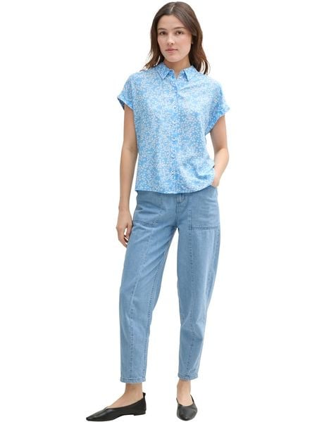 TOM TAILOR Denim Bluzka w kolorze błękitnym rozmiar: M. Niebieskie bluzki TOM TAILOR DENIM, m, bez wzorów, z denimu, klasyczne, bez kołnierzyka, bez ramiączek. Za 85.95 zł.