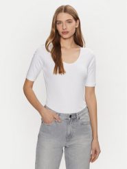 Calvin Klein T-Shirt K20K208050 Biały Slim Fit. Białe t-shirty Calvin Klein, l, bez wzorów, z bawełny, bez kołnierzyka, bez ramiączek. Za 159.99 zł.