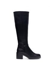 Jenny Fairy Kozaki FLAVIA HL80050-5 Czarny. Czarne kozaki Jenny Fairy, z syntetyku, bez obcasa, na słupku, bez zapięcia. Za 199.99 zł.