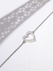 CARATELLI Złota bransoletka "Tu portes mon Coeur" z diamentami rozmiar: onesize. Szare bransoletki CARATELLI, z diamentem, złote. Za 674.44 zł.