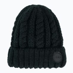 Czapka zimowa damska ROXY Tram Beanie. Czarne czapki Roxy, bez wzorów, z materiału. Za 139.99 zł.