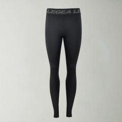 Kobieta Bieganie Legginsy Wysoki Stan Nereide Czarne. Czarne legginsy LEGEA, l, bez wzorów, z elastanu, z podwyższonym stanem, długie. Za 92.00 zł.