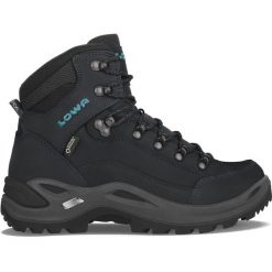 Buty trekkingowe damskie Lowa Renegade Gtx Mid. Niebieskie trekkingi Lowa, z materiału, za kostkę, trekkingowe. Za 801.05 zł.