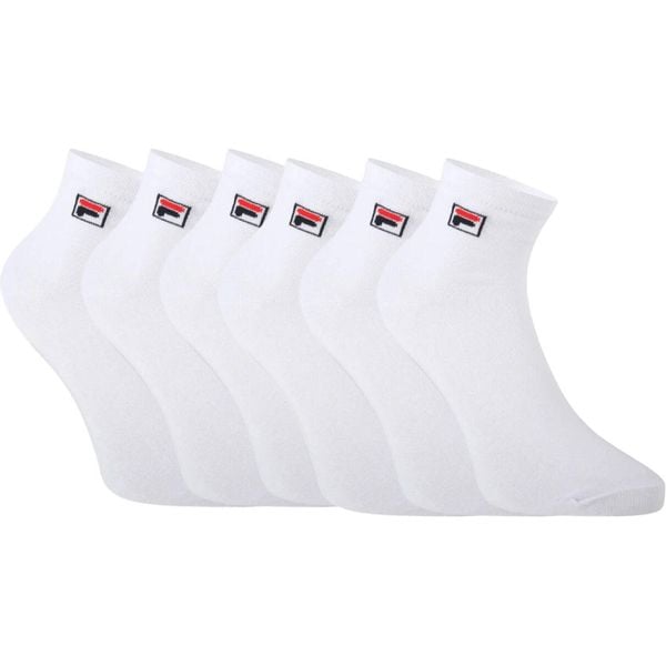 Fila Quarter skarpety 6-pack unisex, biały, 43–46. Białe skarpety Fila, bez wzorów. Za 165.99 zł.