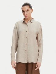 Barbour Koszula Hampton LSH1596SN31 Beżowy Relaxed Fit. Brązowe koszule Barbour, bez wzorów, ze lnu, bez kołnierzyka, bez ramiączek. Za 379.99 zł.