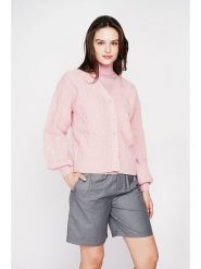 C& Jo Kardigan w kolorze jasnoróżowym rozmiar: 40. Różowe kardigany C& Jo, bez wzorów, ze splotem. Za 152.99 zł.