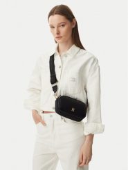 Tommy Hilfiger Torebka Th Logotape Camera Bag AW0AW18741 Czarny. Czarne listonoszki TOMMY HILFIGER, bez wzorów, ze skóry, bez dodatków. Za 409.99 zł.