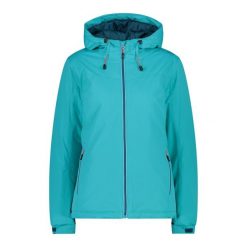 Kurtka damska turystyczna CMP 31Z1576. Niebieskie kurtki sportowe CMP, m, bez wzorów, z softshellu, bez kaptura, trekkingowe. W wyprzedaży za 214.99 zł.