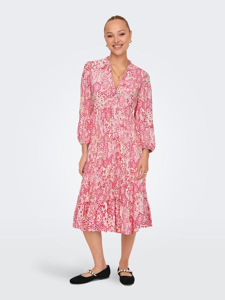 ONLY Sukienka w kolorze czerwono-białym rozmiar: XL. Białe sukienki Only, xl, bez wzorów, z wiskozy, bez kołnierzyka, bez ramiączek, midi. Za 124.95 zł.
