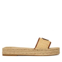Espadryle LAUREN RALPH LAUREN. Brązowe espadryle Lauren Ralph Lauren, bez wzorów, bez obcasa, bez zapięcia. Za 639.99 zł.