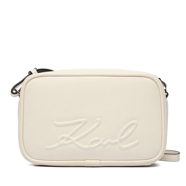 Torebka KARL LAGERFELD. Białe listonoszki KARL LAGERFELD, bez wzorów, bez dodatków. Za 649.99 zł.