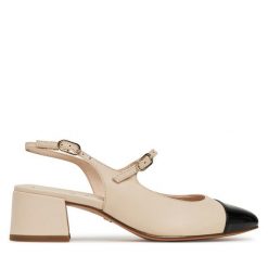 Sandały Tamaris. Brązowe sandały Tamaris, bez wzorów, bez obcasa, na słupku, bez zapięcia. Za 279.99 zł.
