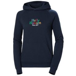 Bluza sportowa damska Helly Hansen Core Graphic. Niebieskie bielizna sportowa Helly Hansen, na zimę, bez wzorów, z kapturem. Za 512.00 zł.