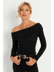 Cool and sexy Bluzka w kolorze czarnym rozmiar: M. Czarne bluzki Cool and sexy, m, bez wzorów, bez kołnierzyka, bez ramiączek. Za 41.59 zł.