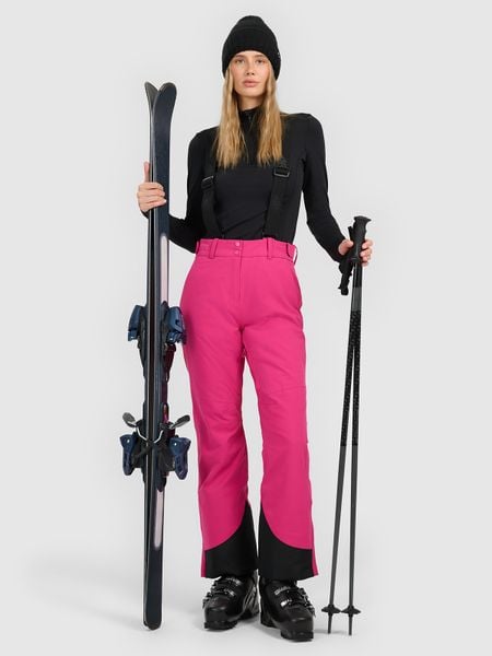 4F Spodnie narciarskie membrana 10000 damskie - różowe M. Czerwone spodnie narciarskie 4f, m, bez wzorów, z materiału, narciarskie. Za 499.99 zł.