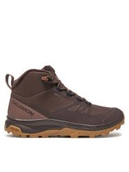 Salomon Trekkingi Outsnap Climasalomon™ Waterproof L47685100 Brązowy. Brązowe obuwie sportowe Salomon, z materiału, trekkingowe. Za 699.99 zł.