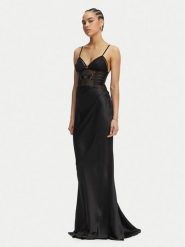 Elisabetta Franchi Sukienka wieczorowa AB-R53-62E2-V760 Czarny Slim Fit. Czarne sukienki Elisabetta Franchi, bez wzorów, z syntetyku, wizytowe, bez kołnierzyka, bez ramiączek. Za 3,229.00 zł.