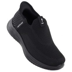 Półbuty sportowe damskie slip on czarne Potocki BK01312. Czarne obuwie sportowe POTOCKI, z tkaniny, bez zapięcia. Za 129.99 zł.