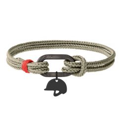 Bransoletka Marine beżowa z czarną zawieszką Toczek jeździecki. Brązowe bransoletki Lilou, ze stali. Za 288.00 zł.