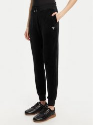 Guess Spodnie dresowe V3BB27 K0232 Czarny Regular Fit. Czarne spodnie dresowe Guess, xl, z aplikacjami, z dresówki. Za 329.99 zł.