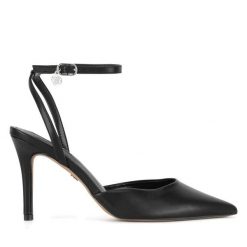 Szpilki Nine West. Czarne szpilki Nine West, bez wzorów, bez obcasa, na szpilce, bez zapięcia. Za 229.99 zł.