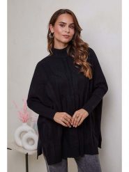Soft Cashmere Sweter w kolorze czarnym rozmiar: 34/36. Czarne swetry Soft Cashmere, bez wzorów, ze splotem, bez ramiączek. Za 92.42 zł.