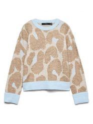 Vero Moda Sweter w kolorze błękitno-beżowym rozmiar: M. Brązowe swetry Vero Moda, m, bez wzorów, bez ramiączek. Za 129.95 zł.