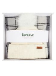 Barbour Zestaw Szalik i Czapka Dover LGS0054GY31 Écru. Szaliki Barbour, bez wzorów, z materiału. Za 359.99 zł.