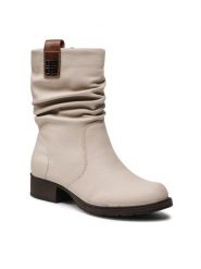 Rieker Botki Z9583-60 Beżowy. Brązowe botki Rieker, bez wzorów, z materiału, bez obcasa, na płaskiej podeszwie, bez zapięcia. Za 303.00 zł.