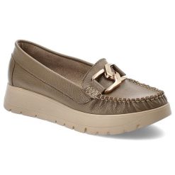 Brązowe Mokasyny Armodo Eleganckie Obuwie Damskie. Brązowe mokasyny Armodo, bez wzorów, bez obcasa. Za 279.00 zł.