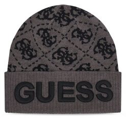 Czapka Guess. Czarne czapki Guess, z aplikacjami. Za 154.99 zł.