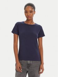 HUGO T-Shirt Deloris 50512002 Granatowy Regular Fit. Niebieskie t-shirty Hugo, xs, bez wzorów, z bawełny, bez kołnierzyka, bez ramiączek. Za 239.99 zł.