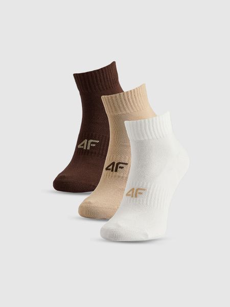 4F Skarpetki krótkie (3-pack) damskie - multikolor 35-38. Skarpety 4f, bez wzorów, z bawełny. Za 54.99 zł.