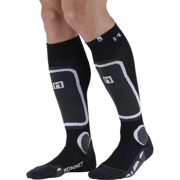 Skarpetki Monnet Backside+. Szare skarpety MONNET, bez wzorów, z materiału. Za 122.50 zł.