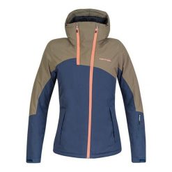 Kurtka damska narciarska Hannah Maky COL olive/mood indigo 10000 mm. Niebieskie kurtki narciarskie Hannah, bez wzorów, bez kaptura, narciarskie. W wyprzedaży za 499.00 zł.