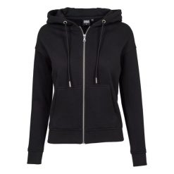 Bluza Rozpinana Damska. Czarne bluzy Urban Classics, m, bez wzorów, bez kaptura. Za 131.99 zł.