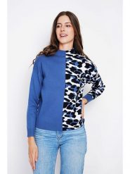 ASSUILI Sweter w kolorze niebiesko-czarno-białym rozmiar: 40. Białe swetry Assuili, bez wzorów, bez ramiączek. Za 113.99 zł.