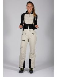 Maul Sport Spodnie narciarskie "Schneeflocke" w kolorze kremowym rozmiar: 46. Brązowe spodnie dresowe Maul Sport, bez wzorów. Za 478.99 zł.