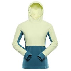Bluza damska sportowa szybkoschnąca z kapturem Alpine Pro Feza. Żółte bluzy Alpine Pro, m, bez wzorów, z elastanu, z kapturem. Za 359.00 zł.