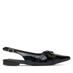 Baleriny DeeZee. Czarne baleriny DeeZee, bez wzorów, bez obcasa. Za 99.99 zł.