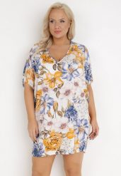 Biała Sukienka z Wiskozy Irima. Białe sukienki Born2be, na lato, m, z aplikacjami, z wiskozy, bez kołnierzyka, bez ramiączek, mini. Za 29.99 zł.