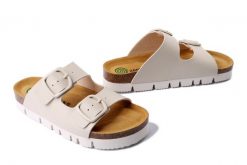 DR. BRINKMANN 700706-81 offwhite, klapki damskie. Brązowe klapki Dr. Brinkmann, bez wzorów, bez obcasa. Za 199.43 zł.