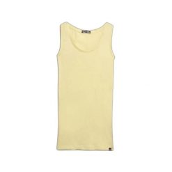 Damski tank top Superdry Studios Lightweight Racer. Żółte topy Superdry, bez wzorów, bez kołnierzyka, bez ramiączek. Za 105.45 zł.