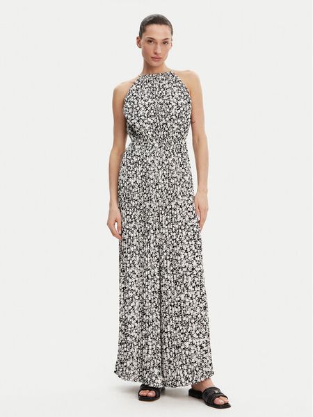 MICHAEL Michael Kors Kombinezon MS5812YGSA Czarny Regular Fit. Czarne sukienki MICHAEL Michael Kors, xl, bez wzorów, z syntetyku, bez kołnierzyka, bez ramiączek. Za 949.99 zł.