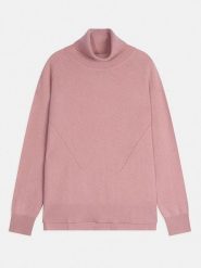 AUTHENTIC CASHMERE Kaszmirowy golf w kolorze jasnoróżowym rozmiar: S. Różowe golfy AUTHENTIC CASHMERE, s, bez wzorów, z kaszmiru, bez ramiączek. Za 391.99 zł.