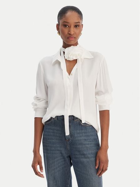 Marella Koszula Calca 2613111061 Biały Regular Fit. Białe koszule Marella, bez wzorów, z acetatu, bez kołnierzyka, bez ramiączek. Za 909.99 zł.