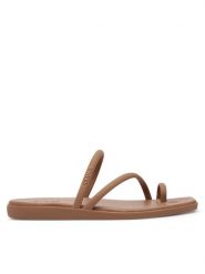 Crocs Japonki Miami Toe Loop Sandal 209862 Brązowy. Brązowe klapki Crocs, bez wzorów, z tworzywa sztucznego, bez obcasa. Za 179.99 zł.