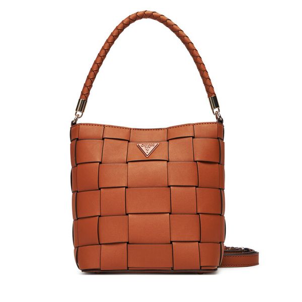 Torebka Guess. Czerwone listonoszki Guess, z aplikacjami, bez dodatków. Za 141.99 zł.