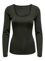ONLY Koszulka w kolorze czarnym rozmiar: XL. Czarne bluzki Only, xl, bez wzorów, bez kołnierzyka, bez ramiączek. Za 57.06 zł.
