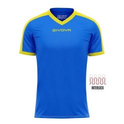 Koszulka piłkarska dla dorosłych Givova Revolution Interlock. Niebieskie bluzki Givova, xl, bez wzorów, sportowe, bez kołnierzyka, bez ramiączek. Za 122.99 zł.